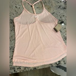 Womens pink Nike racer back tank top